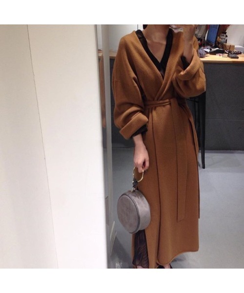 Ritzy(リッツィー)の「大人シルエット ゆる感 カーディガン(カーディガン/ボレロ・レディース・ブラック/グレー/オフホワイト/ダークベージュ/オレンジ系・FREE)」の15枚目の写真