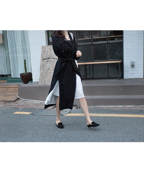 Ritzy(リッツィー)の「大人シルエット ゆる感 カーディガン(カーディガン/ボレロ・レディース・ブラック/グレー/オフホワイト/ダークベージュ/オレンジ系・FREE)」の10枚目の写真