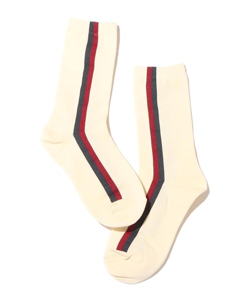 atmos pink（アトモスピンク）の「atmos pink 縦ラインソックス（ソックス/靴下・メンズ・ホワイト/ブラック/ネイビー/グレー/グリーン・FREE）」の2枚目の写真