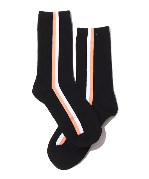 atmos pink（アトモスピンク）の「atmos pink 縦ラインソックス（ソックス/靴下・メンズ・ホワイト/ブラック/ネイビー/グレー/グリーン・FREE）」の3枚目の写真