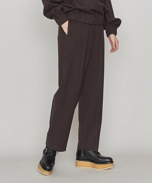 ASTRAET(アストラット)の「<ASTRAET(アストラット)>W/N フラノ ゴム テーパードパンツ(その他パンツ・レディース・ダークブラウン/ベージュ・1/0/00)」の1枚目の写真