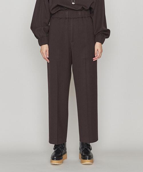 ASTRAET(アストラット)の「<ASTRAET(アストラット)>W/N フラノ ゴム テーパードパンツ(その他パンツ・レディース・ダークブラウン/ベージュ・1/0/00)」の4枚目の写真
