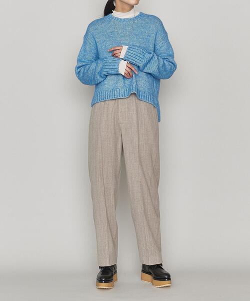 ASTRAET(アストラット)の「<ASTRAET(アストラット)>W/N フラノ ゴム テーパードパンツ(その他パンツ・レディース・ダークブラウン/ベージュ・1/0/00)」の8枚目の写真