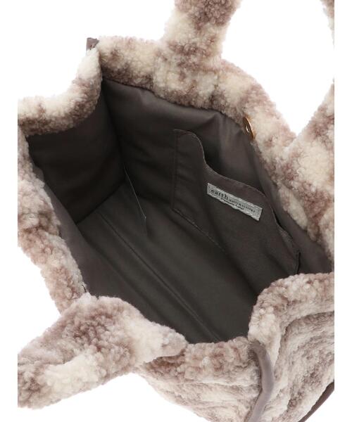 earth music&ecology（アースミュージックアンドエコロジー）の「チェックファートート（トートバッグ・レディース・ベージュ/グレー/ピンク・FREE）」の20枚目の写真