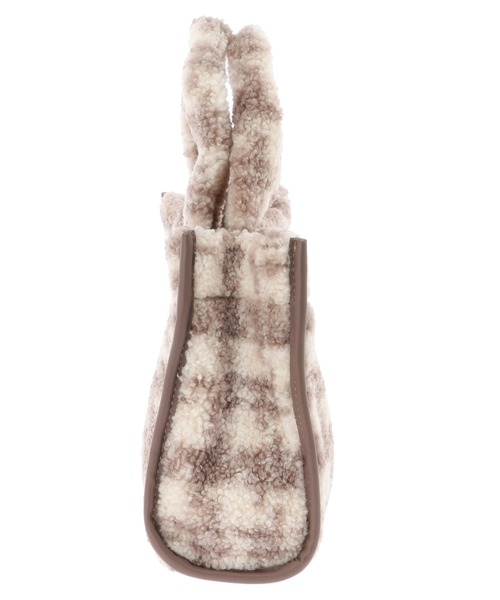 earth music&ecology（アースミュージックアンドエコロジー）の「チェックファートート（トートバッグ・レディース・ベージュ/グレー/ピンク・FREE）」の5枚目の写真