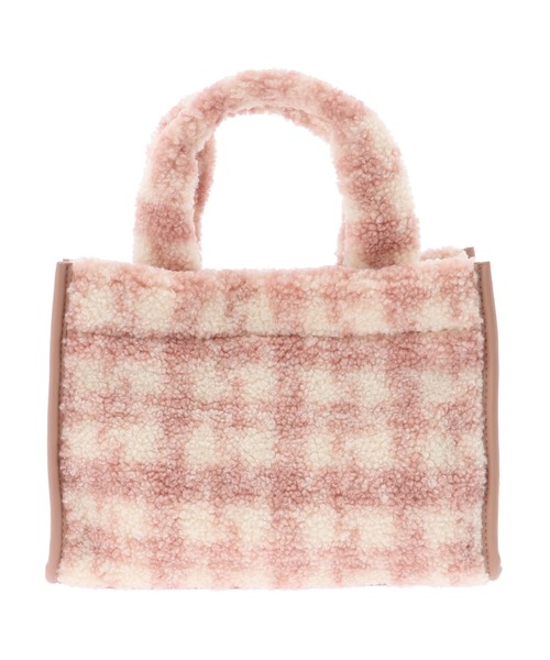 earth music&ecology（アースミュージックアンドエコロジー）の「チェックファートート（トートバッグ・レディース・ベージュ/グレー/ピンク・FREE）」の9枚目の写真