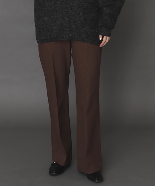 SENSE OF PLACE by URBAN RESEARCH（センスオブプレイスバイアーバンリサーチ）の「『TALLサイズあり』ウールライクセンタープレスパンツ（その他パンツ・レディース・ブラック系その他/オレンジ/アイボリー/ブルー/ブラウン/ブラック・SMALL/X-SMALL/TALL/MEDIUM）」の4枚目の写真