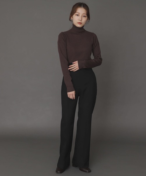 SENSE OF PLACE by URBAN RESEARCH（センスオブプレイスバイアーバンリサーチ）の「『TALLサイズあり』ウールライクセンタープレスパンツ（その他パンツ・レディース・ブラック系その他/オレンジ/アイボリー/ブルー/ブラウン/ブラック・SMALL/X-SMALL/TALL/MEDIUM）」の10枚目の写真