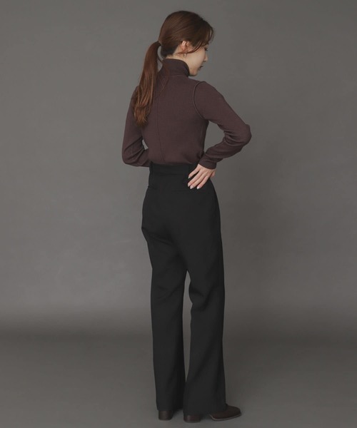 SENSE OF PLACE by URBAN RESEARCH（センスオブプレイスバイアーバンリサーチ）の「『TALLサイズあり』ウールライクセンタープレスパンツ（その他パンツ・レディース・ブラック系その他/オレンジ/アイボリー/ブルー/ブラウン/ブラック・SMALL/X-SMALL/TALL/MEDIUM）」の17枚目の写真