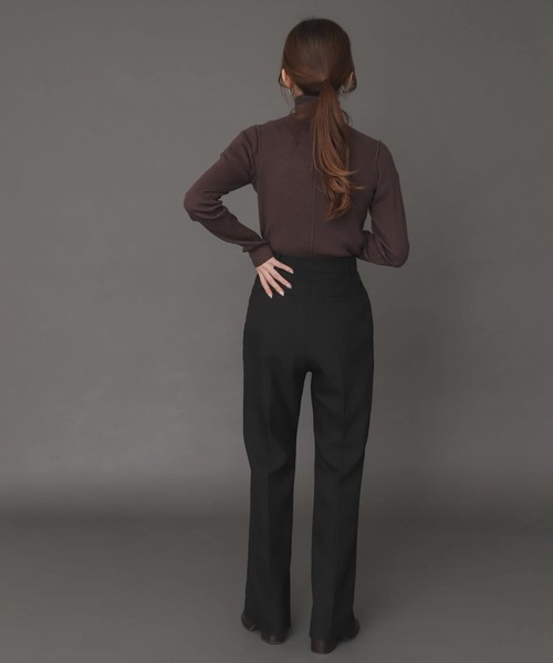 SENSE OF PLACE by URBAN RESEARCH（センスオブプレイスバイアーバンリサーチ）の「『TALLサイズあり』ウールライクセンタープレスパンツ（その他パンツ・レディース・ブラック系その他/オレンジ/アイボリー/ブルー/ブラウン/ブラック・SMALL/X-SMALL/TALL/MEDIUM）」の8枚目の写真