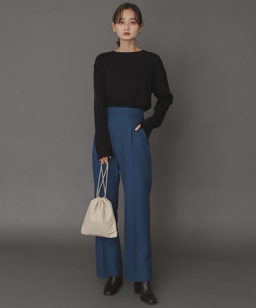 SENSE OF PLACE by URBAN RESEARCH（センスオブプレイスバイアーバンリサーチ）の「『TALLサイズあり』ウールライクセンタープレスパンツ（その他パンツ・レディース・ブラック系その他/オレンジ/アイボリー/ブルー/ブラウン/ブラック・SMALL/X-SMALL/TALL/MEDIUM）」の15枚目の写真