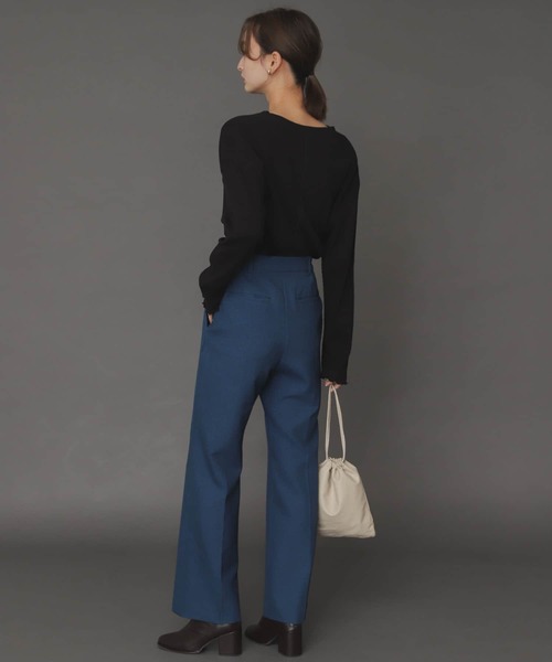 SENSE OF PLACE by URBAN RESEARCH（センスオブプレイスバイアーバンリサーチ）の「『TALLサイズあり』ウールライクセンタープレスパンツ（その他パンツ・レディース・ブラック系その他/オレンジ/アイボリー/ブルー/ブラウン/ブラック・SMALL/X-SMALL/TALL/MEDIUM）」の12枚目の写真