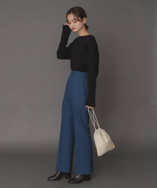 SENSE OF PLACE by URBAN RESEARCH（センスオブプレイスバイアーバンリサーチ）の「『TALLサイズあり』ウールライクセンタープレスパンツ（その他パンツ・レディース・ブラック系その他/オレンジ/アイボリー/ブルー/ブラウン/ブラック・SMALL/X-SMALL/TALL/MEDIUM）」の20枚目の写真