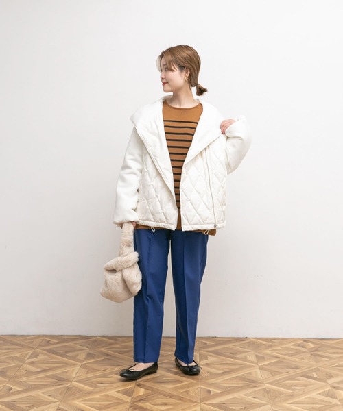 UR Lab.(アーバンリサーチラボ)の「フード切り替えブルゾン(ブルゾン・レディース・オフホワイト/ブラック/ライトベージュ・FREE)」の13枚目の写真