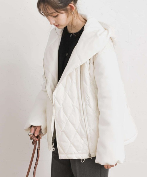 UR Lab.(アーバンリサーチラボ)の「フード切り替えブルゾン(ブルゾン・レディース・オフホワイト/ブラック/ライトベージュ・FREE)」の14枚目の写真