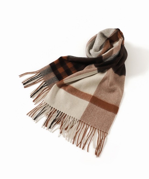 Simplicite（サンプリシテ）の「チェックストール◆（マフラー・レディース・ベージュ/ネイビー/ブラウン・FREE）」の21枚目の写真