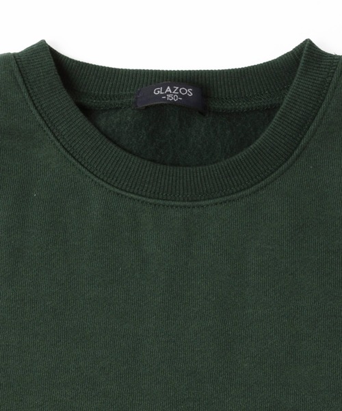 GLAZOS（グラソス）の「裏起毛・ドロップショルダーバックフォトプリントトレーナー（スウェット・キッズ・グリーン/ブラック/ベージュ・140cm/160cm/150cm/130cm/170cm）」の8枚目の写真
