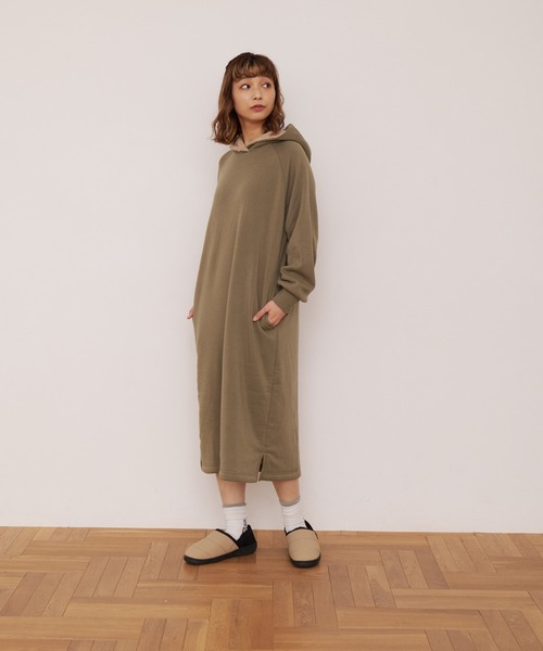 セール Outdoor Products アウトドアプロダクツ 袖口パフ 身頃ボア フード付きワンピース ワンピース Outdoor Products アウトドアプロダクツ のファッション通販 Zozotown