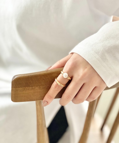 LOWRYS FARM(ローリーズファーム)の「1Pリング 258110(リング・レディース・シルバー/ゴールド/ゴールド系その他/ベージュ/ゴールド系その他2・FREE)」の4枚目の写真