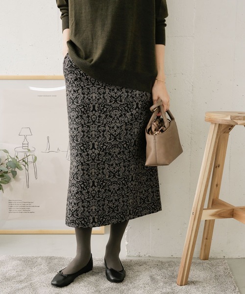 URBAN RESEARCH DOORS(アーバンリサーチドアーズ)の「ジャガードストレートスカート(スカート・レディース・ブラック系その他/オレンジ系その他・38/36)」の9枚目の写真