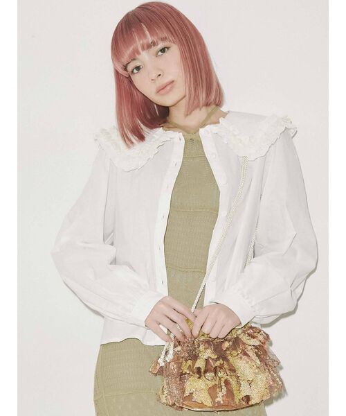 merry jenny（メリージェニー）の「WATERYスパンコールポシェット（ハンドバッグ・レディース・ブラウン/ブルー/ピンク・FREE）」の5枚目の写真