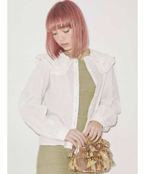 merry jenny（メリージェニー）の「WATERYスパンコールポシェット（ハンドバッグ・レディース・ブラウン/ブルー/ピンク・FREE）」の7枚目の写真