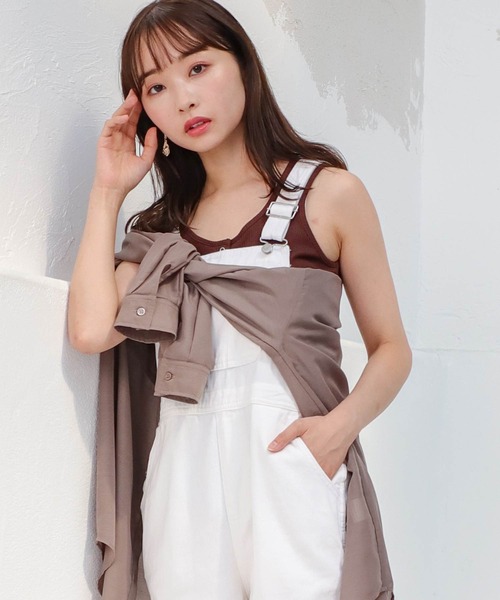 Honeys（ハニーズ）の「オーバーオール（サロペット/オーバーオール・レディース・ホワイト/ブラック/ベージュ/ライトインディゴブルー/ブルー系その他/ブルー/モカ/ブラック系その他/インディゴブルー・S/M/L/SS/LL）」の15枚目の写真