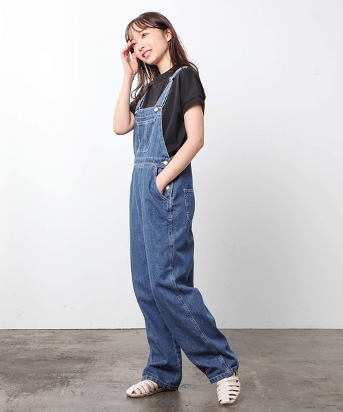Honeys（ハニーズ）の「オーバーオール（サロペット/オーバーオール・レディース・ホワイト/ブラック/ベージュ/ライトインディゴブルー/ブルー系その他/ブルー/モカ/ブラック系その他/インディゴブルー・S/M/L/SS/LL）」の18枚目の写真