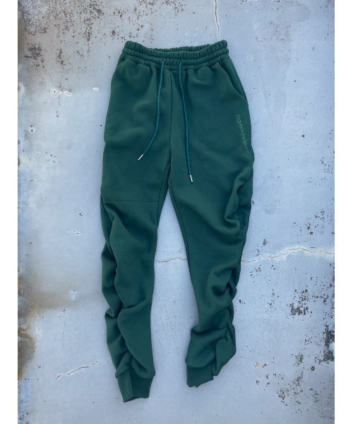 FIG&VIPER（フィグアンドバイパー）の「シャーリングLOGOジョガーPT（スウェットパンツ・レディース・グリーン/アイボリー/ダークグレー・FREE）」の5枚目の写真