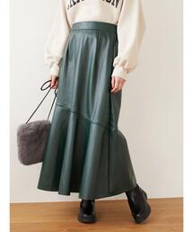 ・ELENCARE DUE 合皮マーメイドスカート*