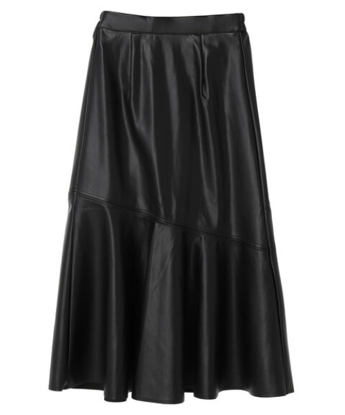 ELENCARE DUE（エレンカーレデュエ）の「・ELENCARE DUE 合皮マーメイドスカート＊（スカート・レディース・ブラック/ベージュ/グリーン/ボルドー・FREE）」の2枚目の写真