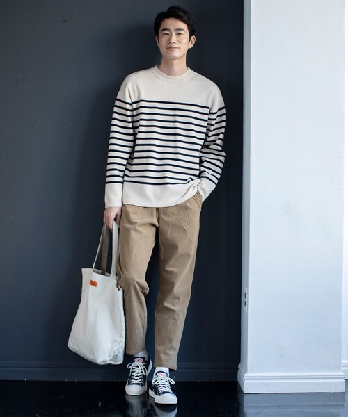 THE SHOP TK （ザ ショップ ティーケー ）の「◆ミラノリブ カラーニット（ニット/セーター・メンズ・ブルー/ベージュ系その他6/ブラック/ホワイト系5/グリーン/こしょう色系・02/04/03）」の7枚目の写真