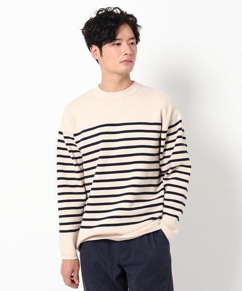 THE SHOP TK （ザ ショップ ティーケー ）の「◆ミラノリブ カラーニット（ニット/セーター・メンズ・ブルー/ベージュ系その他6/ブラック/ホワイト系5/グリーン/こしょう色系・02/04/03）」の8枚目の写真