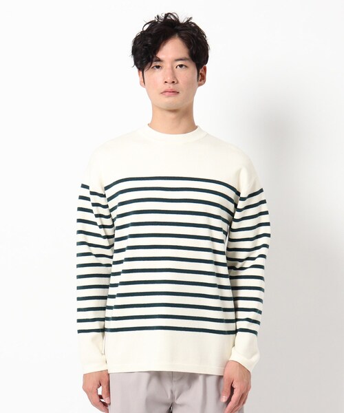 THE SHOP TK （ザ ショップ ティーケー ）の「◆ミラノリブ カラーニット（ニット/セーター・メンズ・ブルー/ベージュ系その他6/ブラック/ホワイト系5/グリーン/こしょう色系・02/04/03）」の9枚目の写真