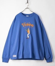 【VISION STREET WEAR/ヴィジョンストリートウェア】スケーターガールフロッキープリントロンT/ビッグシルエット