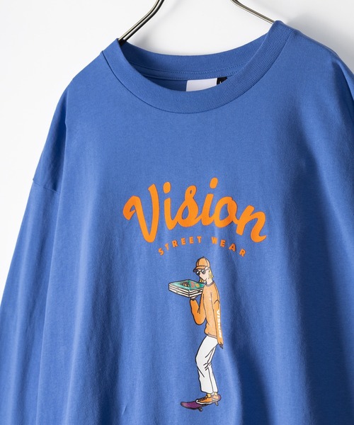 VISION STREET WEAR（ヴィジョンストリートウェア）の「【VISION STREET WEAR/ヴィジョンストリートウェア】スケーターガールフロッキープリントロンT/ビッグシルエット（Tシャツ/カットソー・メンズ・ホワイト/チャコールグレー/ブルー/ミント・M/L/XL）」の10枚目の写真