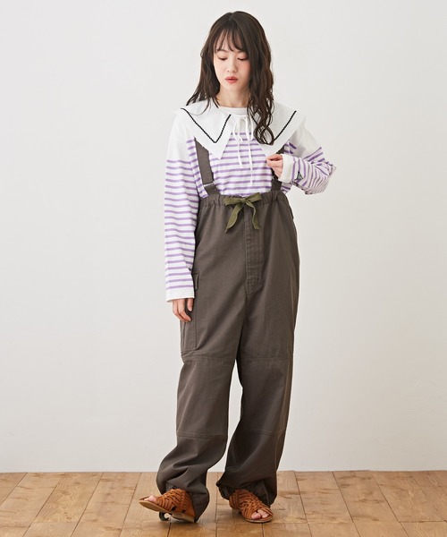 CUBE SUGAR（キューブシュガー）の「タイプライターウェービングテープセーラー付け襟（付け襟・レディース・ホワイト/ブラック・M）」の11枚目の写真