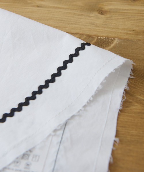 CUBE SUGAR（キューブシュガー）の「タイプライターウェービングテープセーラー付け襟（付け襟・レディース・ホワイト/ブラック・M）」の10枚目の写真