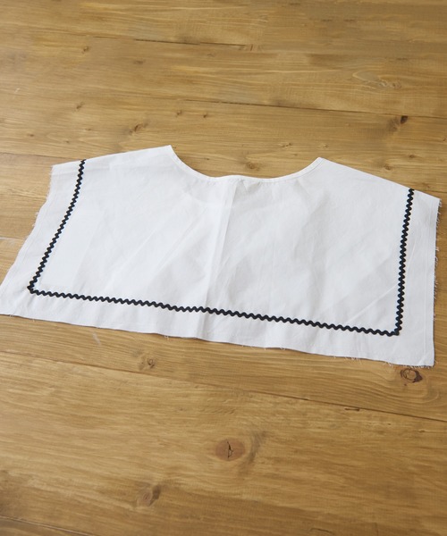 CUBE SUGAR（キューブシュガー）の「タイプライターウェービングテープセーラー付け襟（付け襟・レディース・ホワイト/ブラック・M）」の12枚目の写真