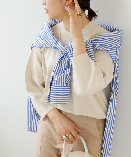 Simplicite（サンプリシテ）の「ソウバリパフ袖プルオーバー（ニット/セーター・レディース・イエロー/ブラック/ライトグレー/ホワイト・FREE）」の2枚目の写真