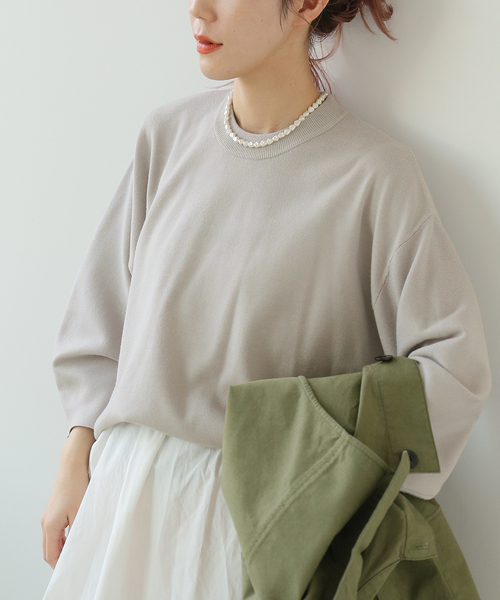 Simplicite（サンプリシテ）の「ソウバリパフ袖プルオーバー（ニット/セーター・レディース・イエロー/ブラック/ライトグレー/ホワイト・FREE）」の3枚目の写真