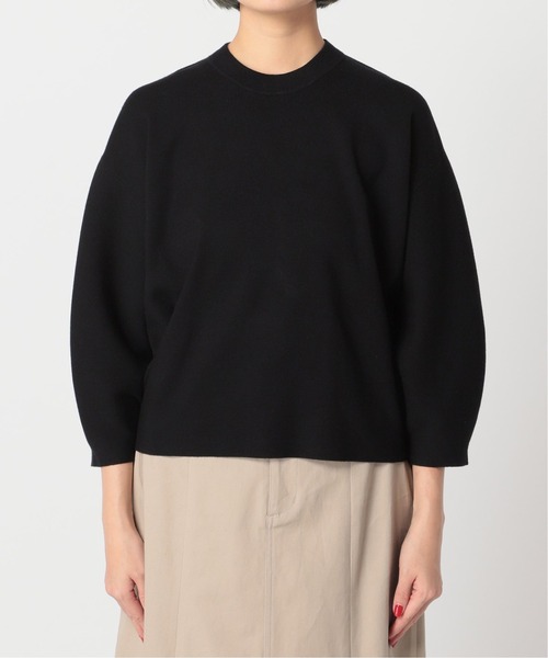 Simplicite（サンプリシテ）の「ソウバリパフ袖プルオーバー（ニット/セーター・レディース・イエロー/ブラック/ライトグレー/ホワイト・FREE）」の6枚目の写真