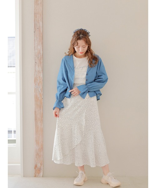 Areeam(アリーム)の「オープンカラーキャンディースリーブブラウス(シャツ/ブラウス・レディース・チェック/ピンク/ライトブルー・FREE)」の8枚目の写真