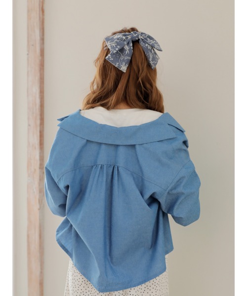 Areeam(アリーム)の「オープンカラーキャンディースリーブブラウス(シャツ/ブラウス・レディース・チェック/ピンク/ライトブルー・FREE)」の15枚目の写真