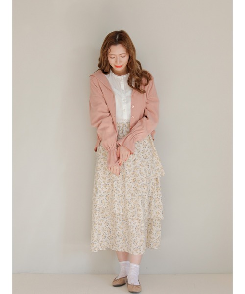 Areeam(アリーム)の「オープンカラーキャンディースリーブブラウス(シャツ/ブラウス・レディース・チェック/ピンク/ライトブルー・FREE)」の17枚目の写真