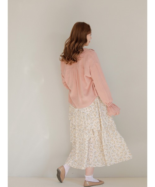 Areeam(アリーム)の「オープンカラーキャンディースリーブブラウス(シャツ/ブラウス・レディース・チェック/ピンク/ライトブルー・FREE)」の21枚目の写真