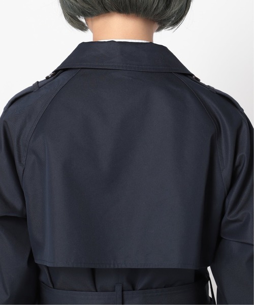 Simplicite(サンプリシテ)の「撥水 60/2ギャバ オーバートレンチコート(トレンチコート・レディース・ベージュ/ネイビー・FREE)」の12枚目の写真