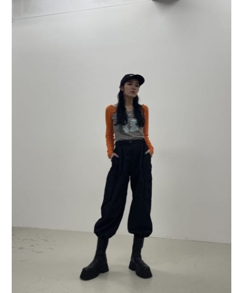 SLY(スライ)の「EMBROIDERY LOGO CAP エンブロイダリー ロゴ キャップ(キャップ・レディース・ブラック/イエロー・FREE)」の18枚目の写真
