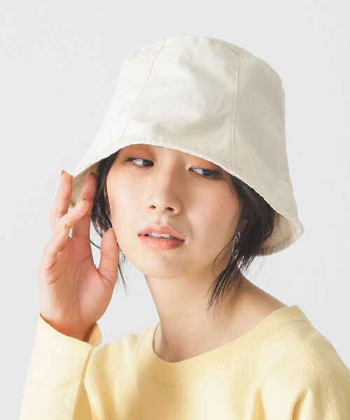 BEAMS LIGHTS（ビームスライツ）の「BEAMS LIGHTS / キャンバス バケット ハット（ハット・レディース・ブラック/ホワイト系その他5・ONE SIZE）」の3枚目の写真