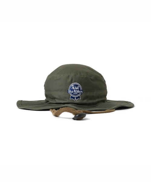 Pabst Blue Ribbon Bucket Hat 【パブスト ビール ハット】 即決 パブスト ビール PABST BLUE RIBBON 紐付き メッシュ CAP トラッカー キャップ USA